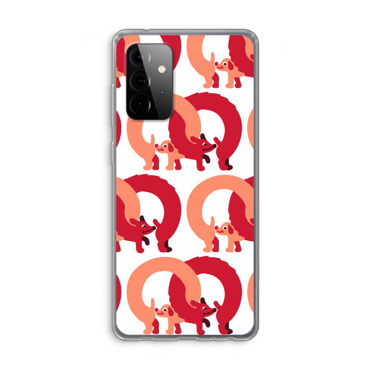 Dogs: Samsung Galaxy A72 Transparant Hoesje