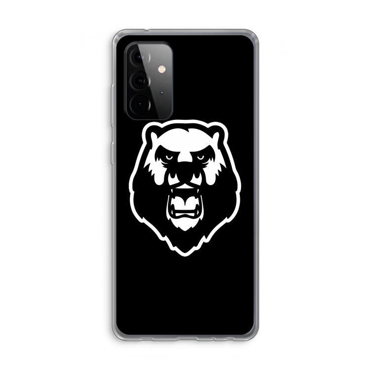 Angry Bear (black): Samsung Galaxy A72 Transparant Hoesje