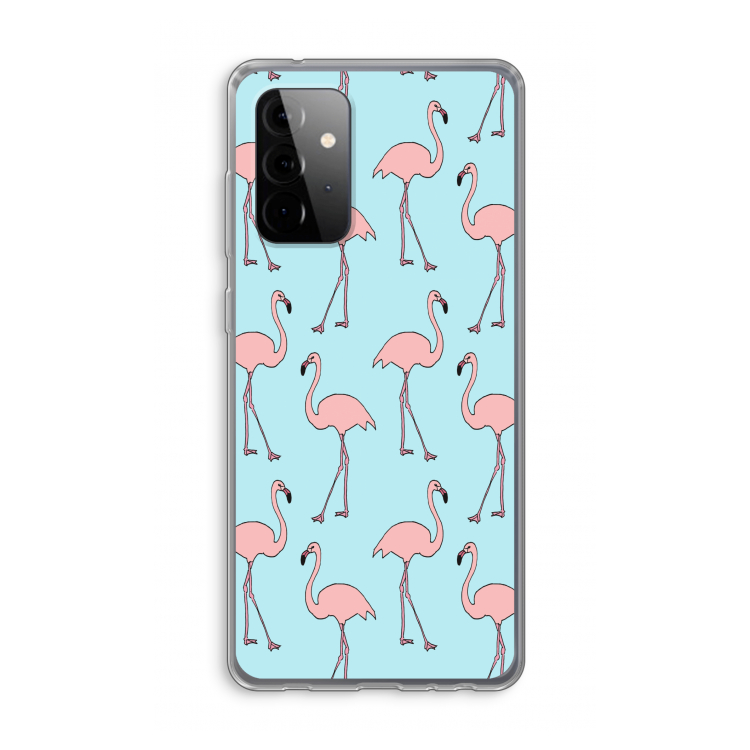 Anything Flamingoes: Samsung Galaxy A72 Transparant Hoesje