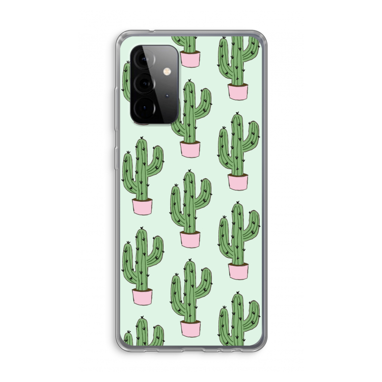 Cactus Lover: Samsung Galaxy A72 Transparant Hoesje