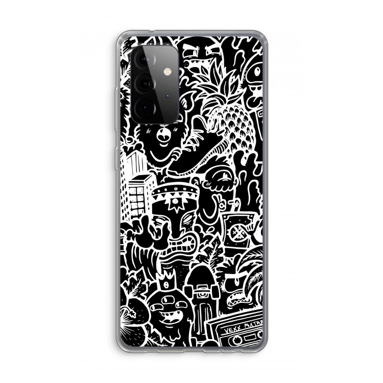 Vexx Black Mixtape: Samsung Galaxy A72 Transparant Hoesje