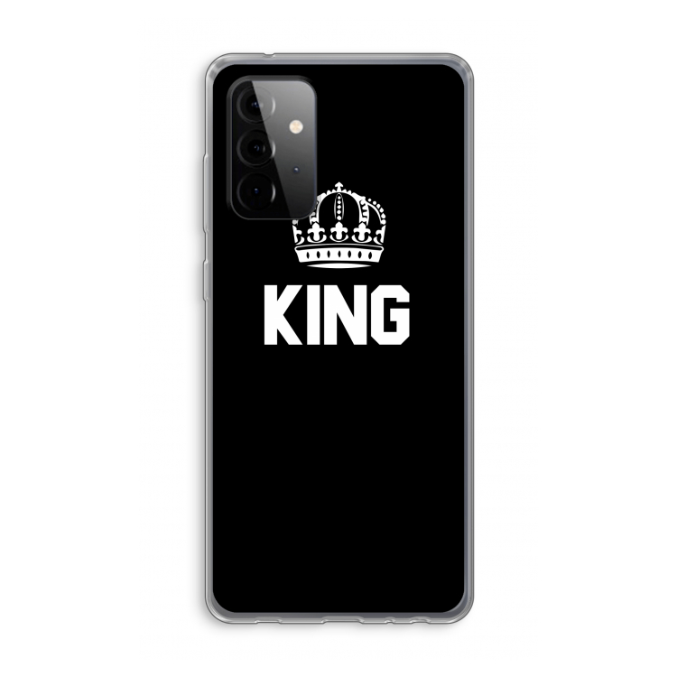King zwart: Samsung Galaxy A72 Transparant Hoesje