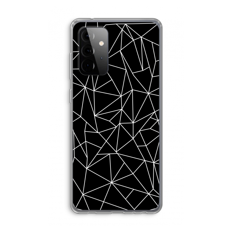 Geometrische lijnen wit: Samsung Galaxy A72 Transparant Hoesje