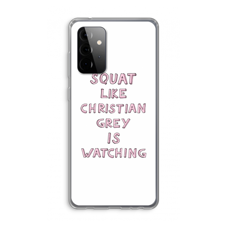 Christian Grey: Samsung Galaxy A72 Transparant Hoesje