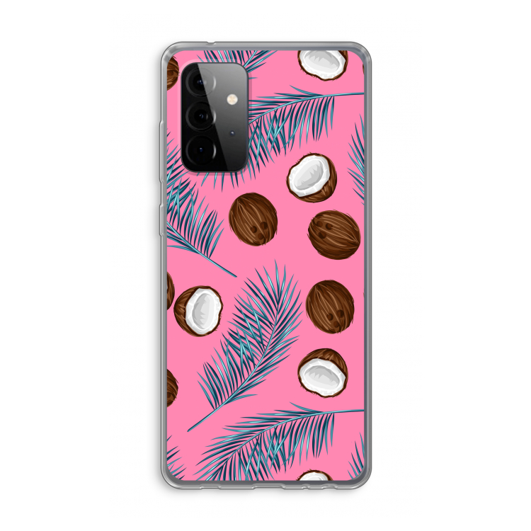 Kokosnoot roze: Samsung Galaxy A72 Transparant Hoesje