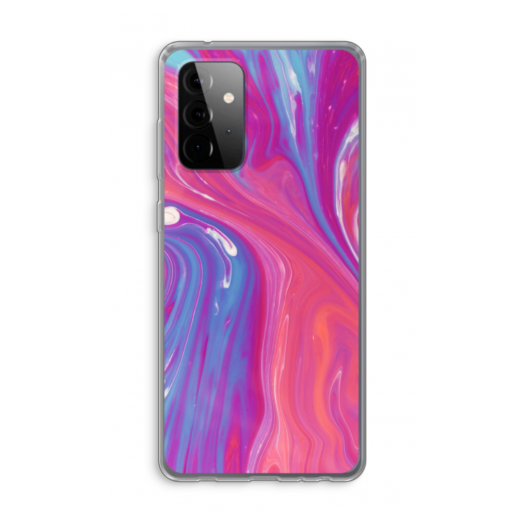 Paarse stroom: Samsung Galaxy A72 Transparant Hoesje