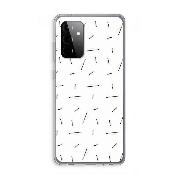 Hipster stripes: Samsung Galaxy A72 Transparant Hoesje