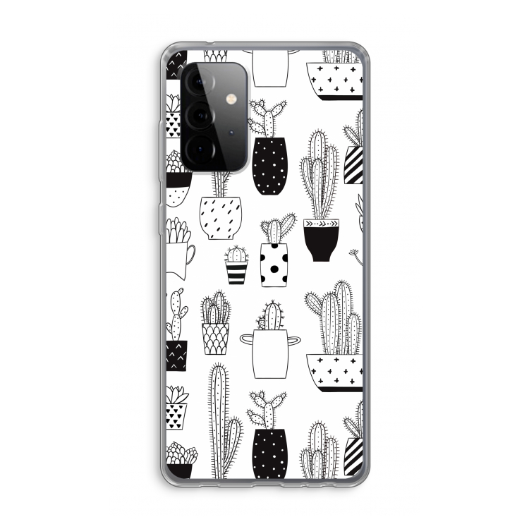 Cactusmotief: Samsung Galaxy A72 Transparant Hoesje