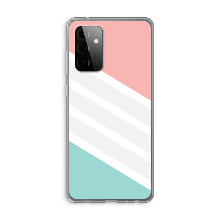 Strepen pastel: Samsung Galaxy A72 Transparant Hoesje