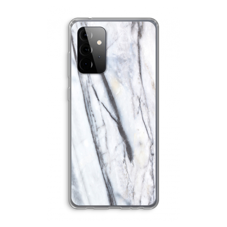 Gestreepte marmer: Samsung Galaxy A72 Transparant Hoesje