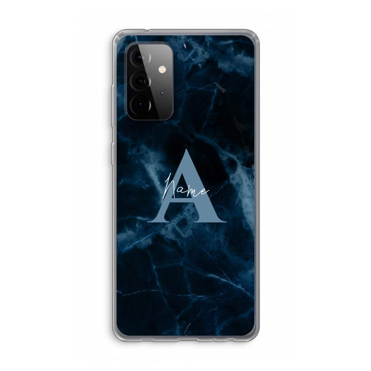 Midnight Marble: Samsung Galaxy A72 Transparant Hoesje