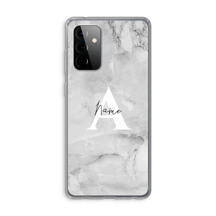 Ivory Marble: Samsung Galaxy A72 Transparant Hoesje