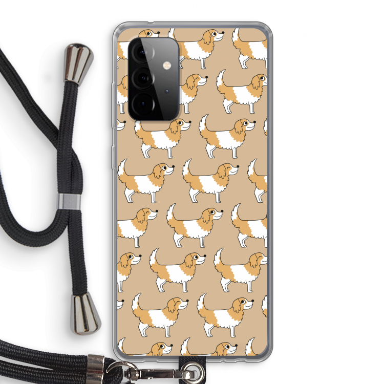 Doggy: Samsung Galaxy A72 5G Transparant Hoesje met koord