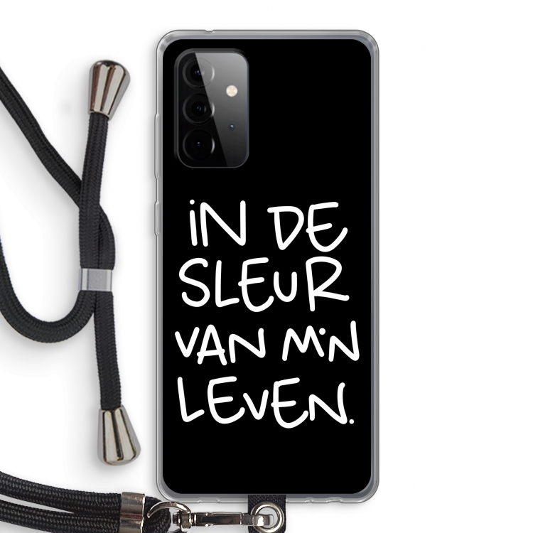 De Sleur: Samsung Galaxy A72 5G Transparant Hoesje met koord