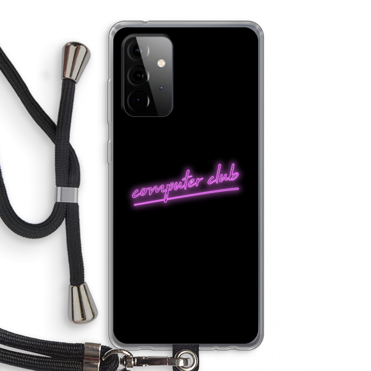 Vice Black: Samsung Galaxy A72 5G Transparant Hoesje met koord
