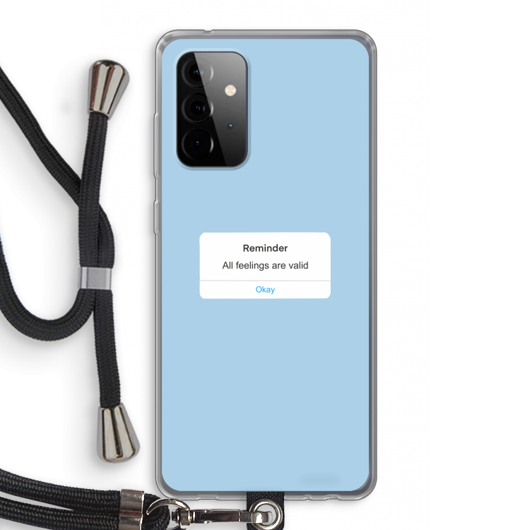 Reminder: Samsung Galaxy A72 5G Transparant Hoesje met koord
