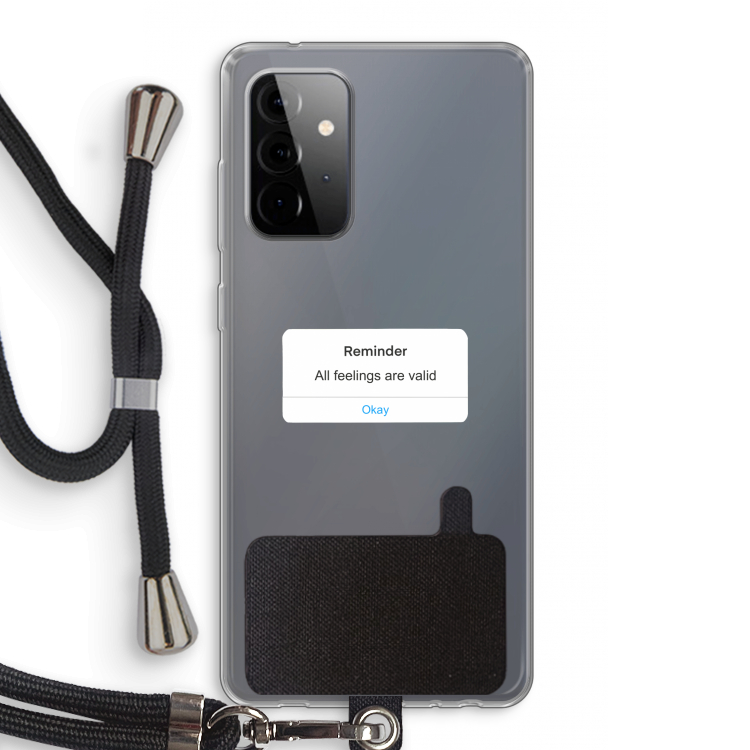 Reminder: Samsung Galaxy A72 5G Transparant Hoesje met koord
