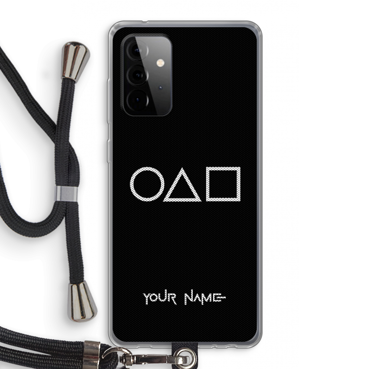 Squid Game: Samsung Galaxy A72 5G Transparant Hoesje met koord