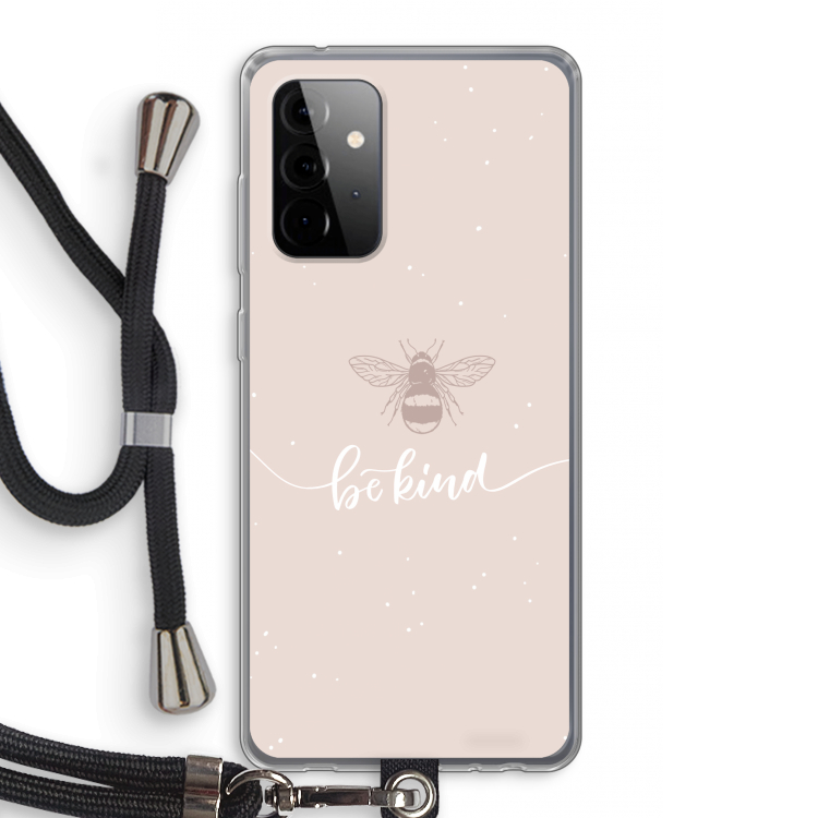 Be(e) kind: Samsung Galaxy A72 5G Transparant Hoesje met koord