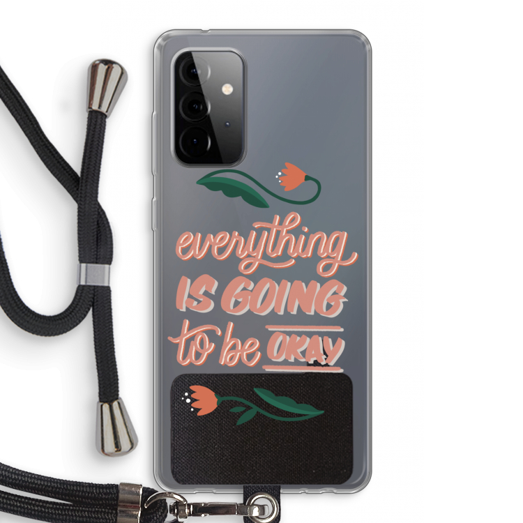 Optimistic flower girl: Samsung Galaxy A72 5G Transparant Hoesje met koord