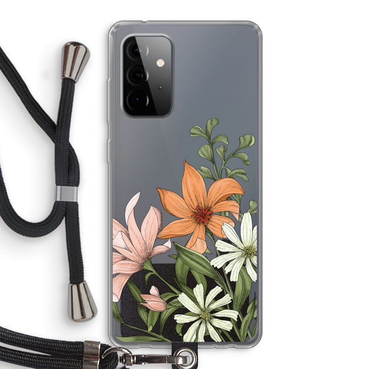 Floral bouquet: Samsung Galaxy A72 5G Transparant Hoesje met koord