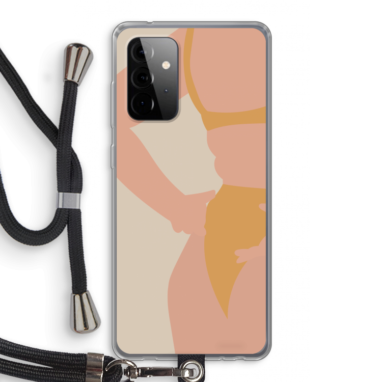 Bikini body: Samsung Galaxy A72 5G Transparant Hoesje met koord