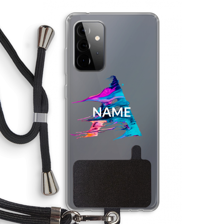 Abstract Spectrum: Samsung Galaxy A72 5G Transparant Hoesje met koord