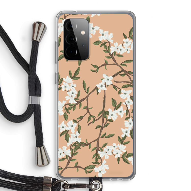 Blossoming spring: Samsung Galaxy A72 5G Transparant Hoesje met koord
