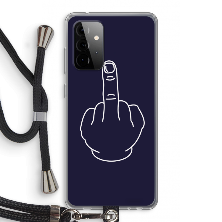 F**k U: Samsung Galaxy A72 5G Transparant Hoesje met koord