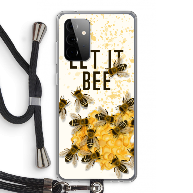 Let it bee: Samsung Galaxy A72 5G Transparant Hoesje met koord