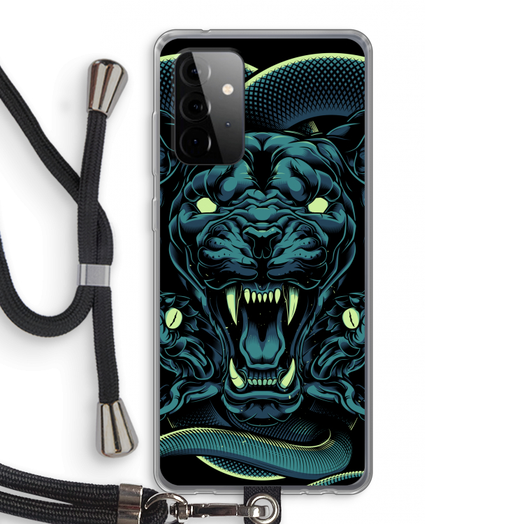 Cougar and Vipers: Samsung Galaxy A72 5G Transparant Hoesje met koord