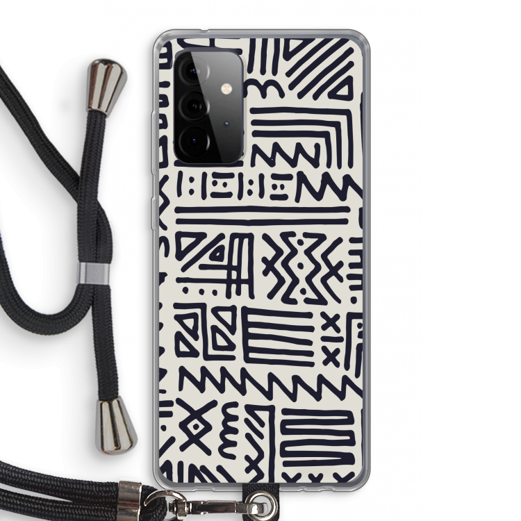 Marrakech print: Samsung Galaxy A72 5G Transparant Hoesje met koord