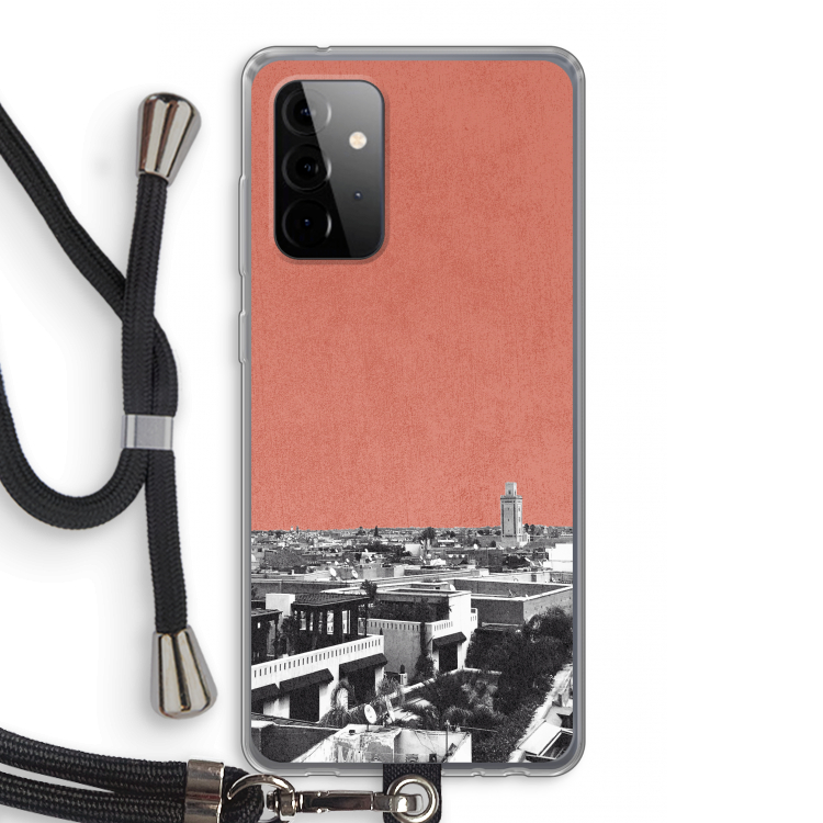 Marrakech Skyline : Samsung Galaxy A72 5G Transparant Hoesje met koord
