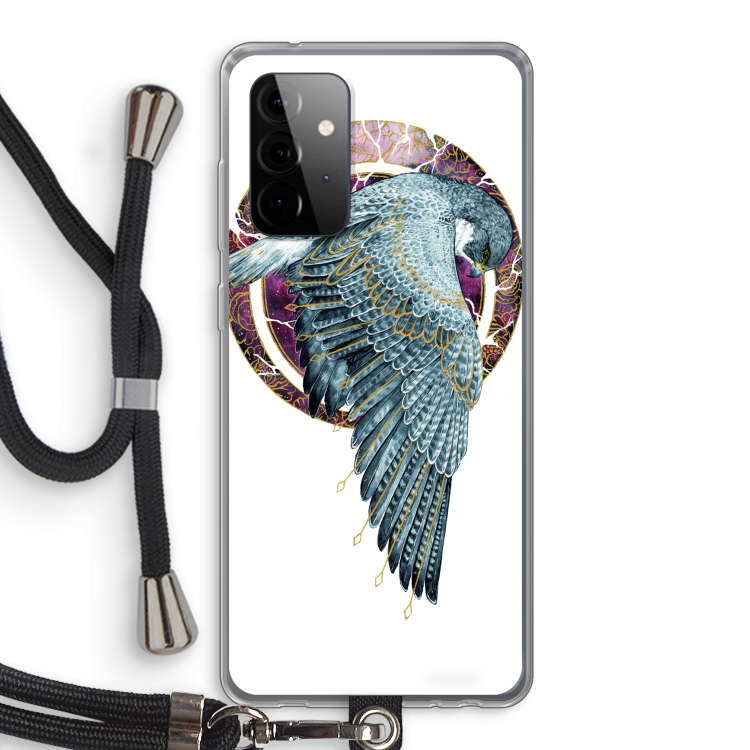 Golden Falcon: Samsung Galaxy A72 5G Transparant Hoesje met koord