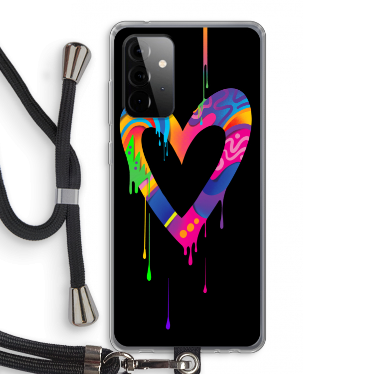 Melts My Heart: Samsung Galaxy A72 5G Transparant Hoesje met koord