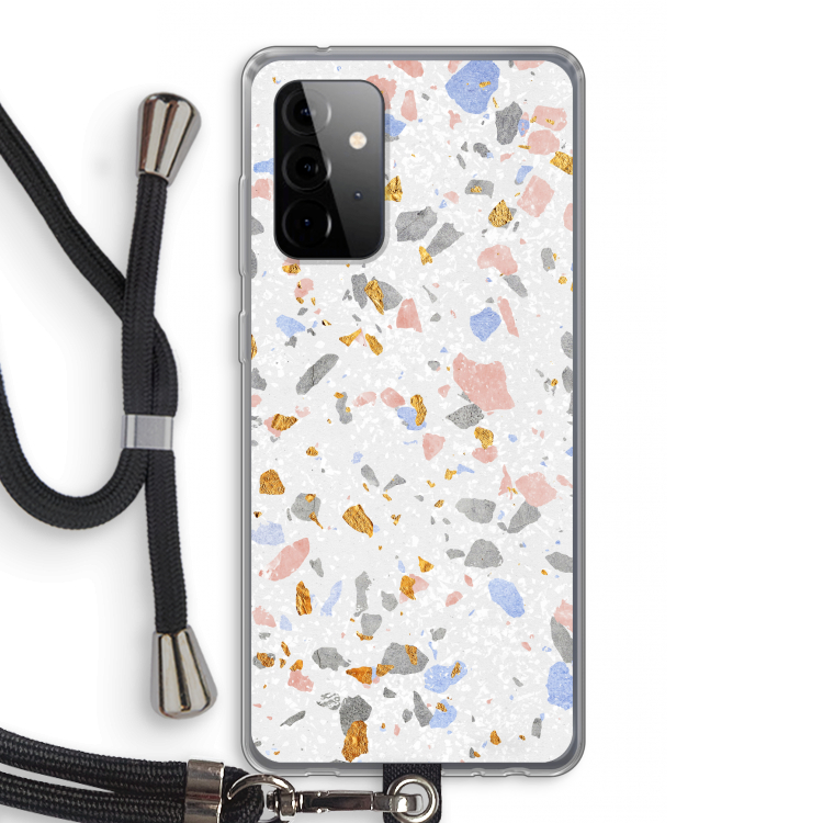Terrazzo N°8: Samsung Galaxy A72 5G Transparant Hoesje met koord