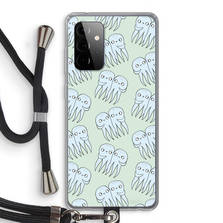 Octopussen: Samsung Galaxy A72 5G Transparant Hoesje met koord