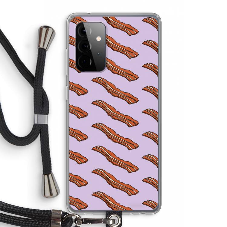 Bacon to my eggs #2: Samsung Galaxy A72 5G Transparant Hoesje met koord