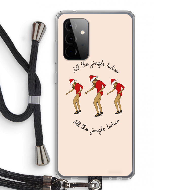 Jingle Ladies: Samsung Galaxy A72 5G Transparant Hoesje met koord
