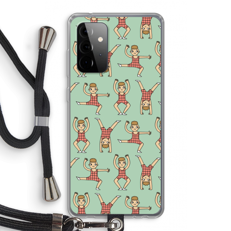 Gymboys: Samsung Galaxy A72 5G Transparant Hoesje met koord