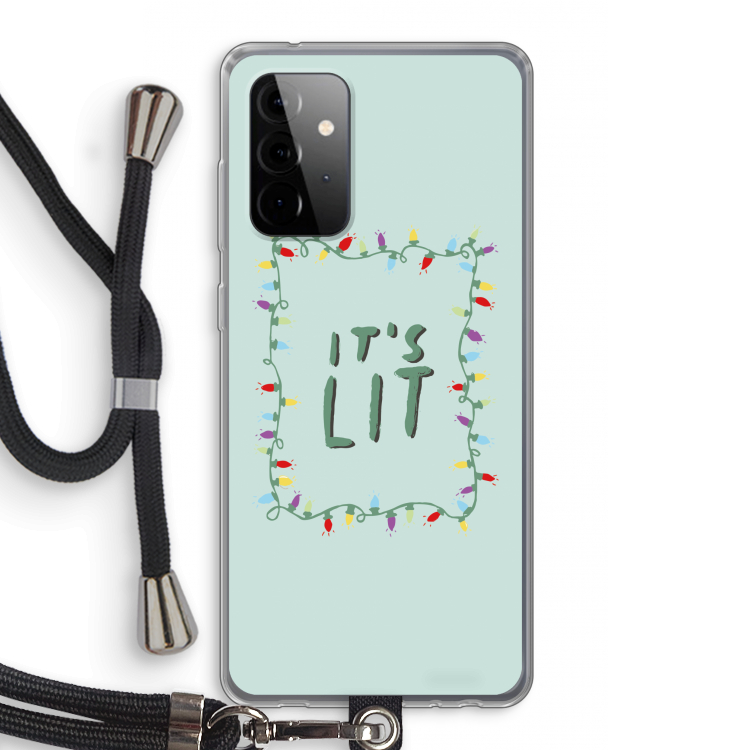It's Lit: Samsung Galaxy A72 5G Transparant Hoesje met koord