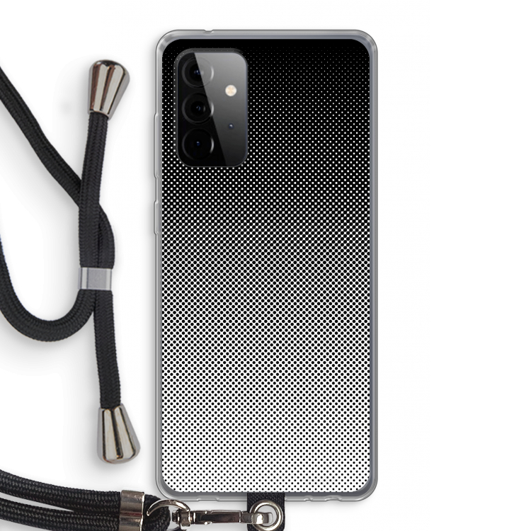 Musketon Halftone: Samsung Galaxy A72 5G Transparant Hoesje met koord