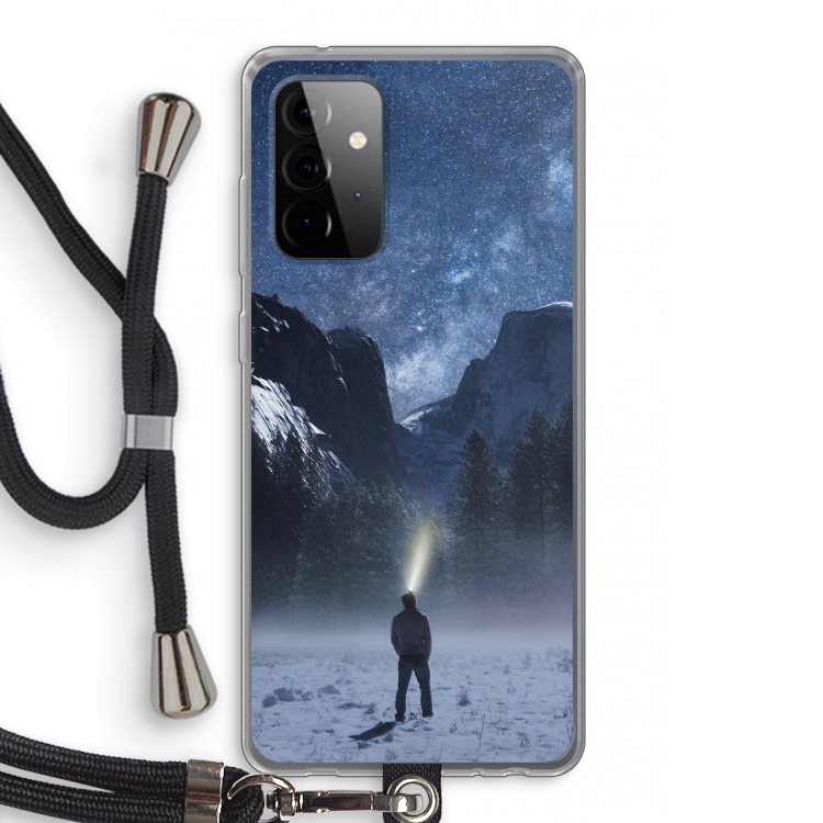 Wanderlust: Samsung Galaxy A72 5G Transparant Hoesje met koord