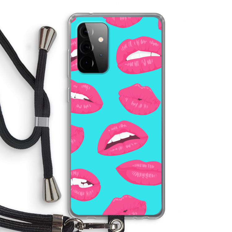 Bite my lip: Samsung Galaxy A72 5G Transparant Hoesje met koord