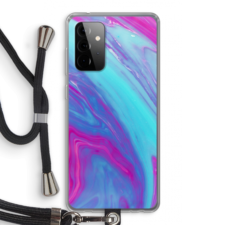 Zweverige regenboog: Samsung Galaxy A72 5G Transparant Hoesje met koord