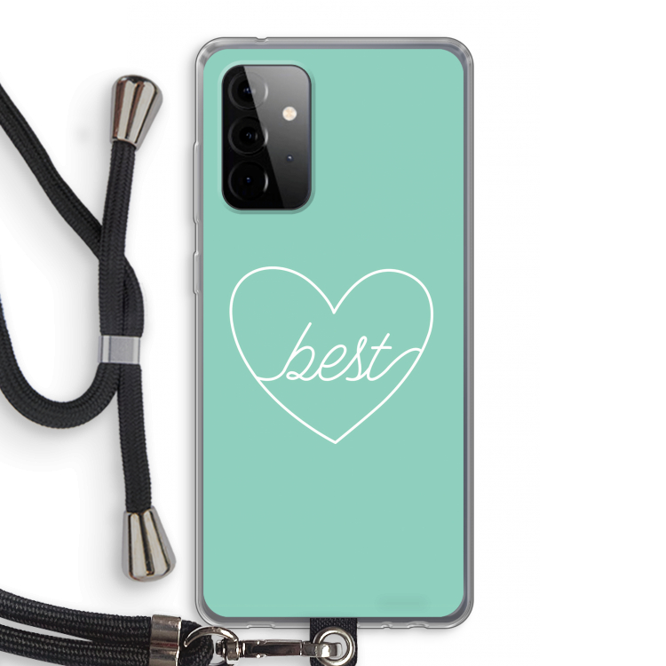 Best heart pastel: Samsung Galaxy A72 5G Transparant Hoesje met koord