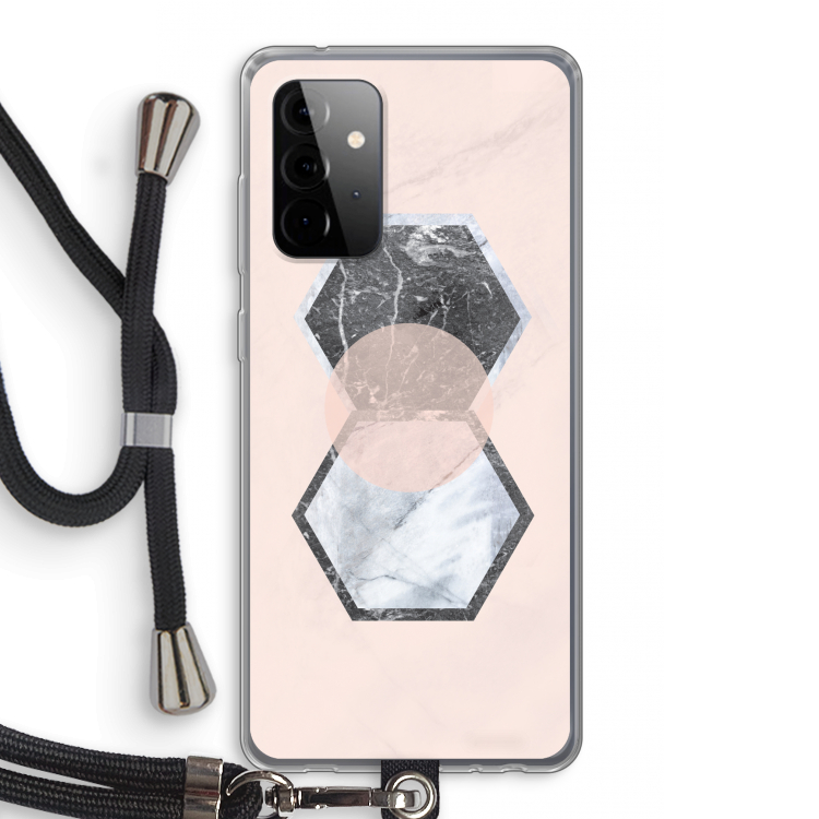 Creatieve toets: Samsung Galaxy A72 5G Transparant Hoesje met koord