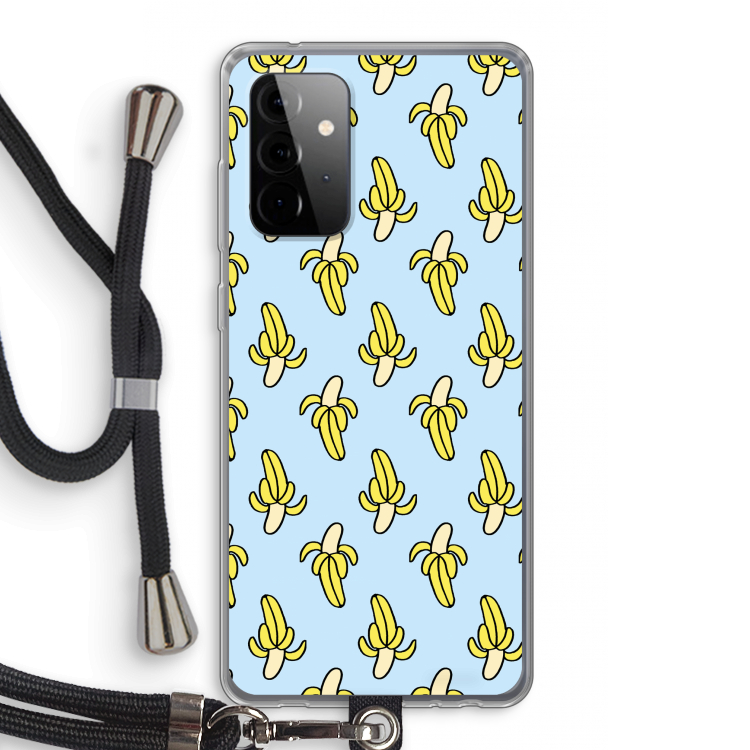 Bananas: Samsung Galaxy A72 5G Transparant Hoesje met koord