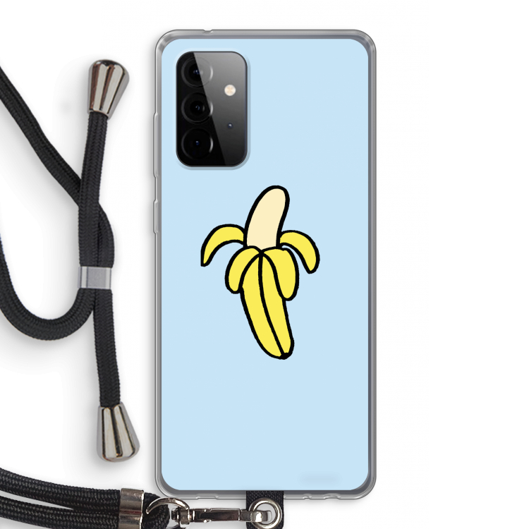 Banana: Samsung Galaxy A72 5G Transparant Hoesje met koord