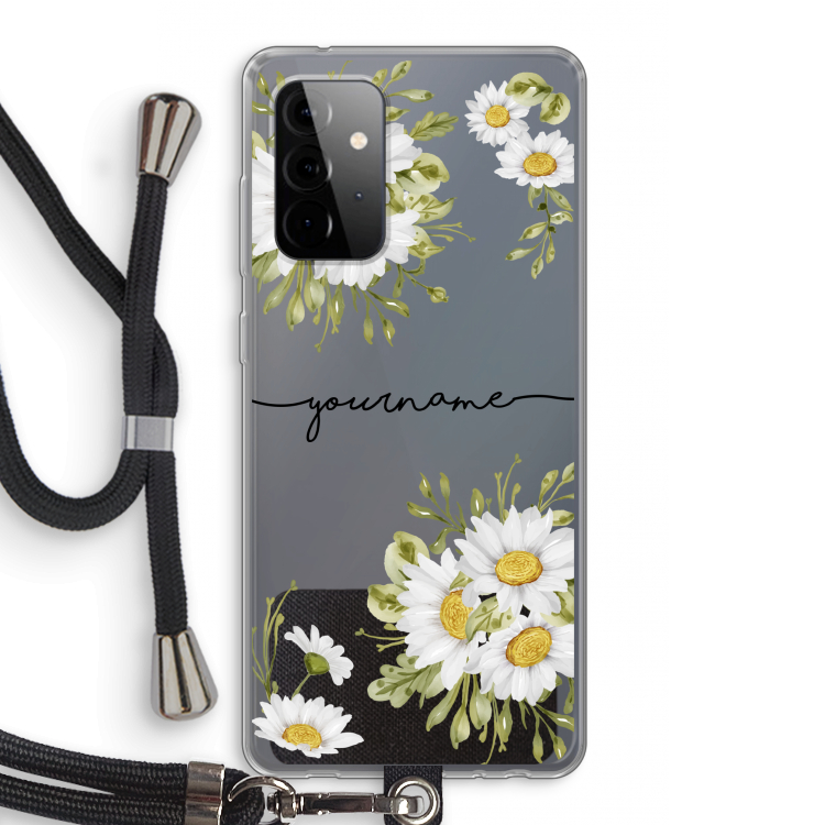 Daisies: Samsung Galaxy A72 5G Transparant Hoesje met koord